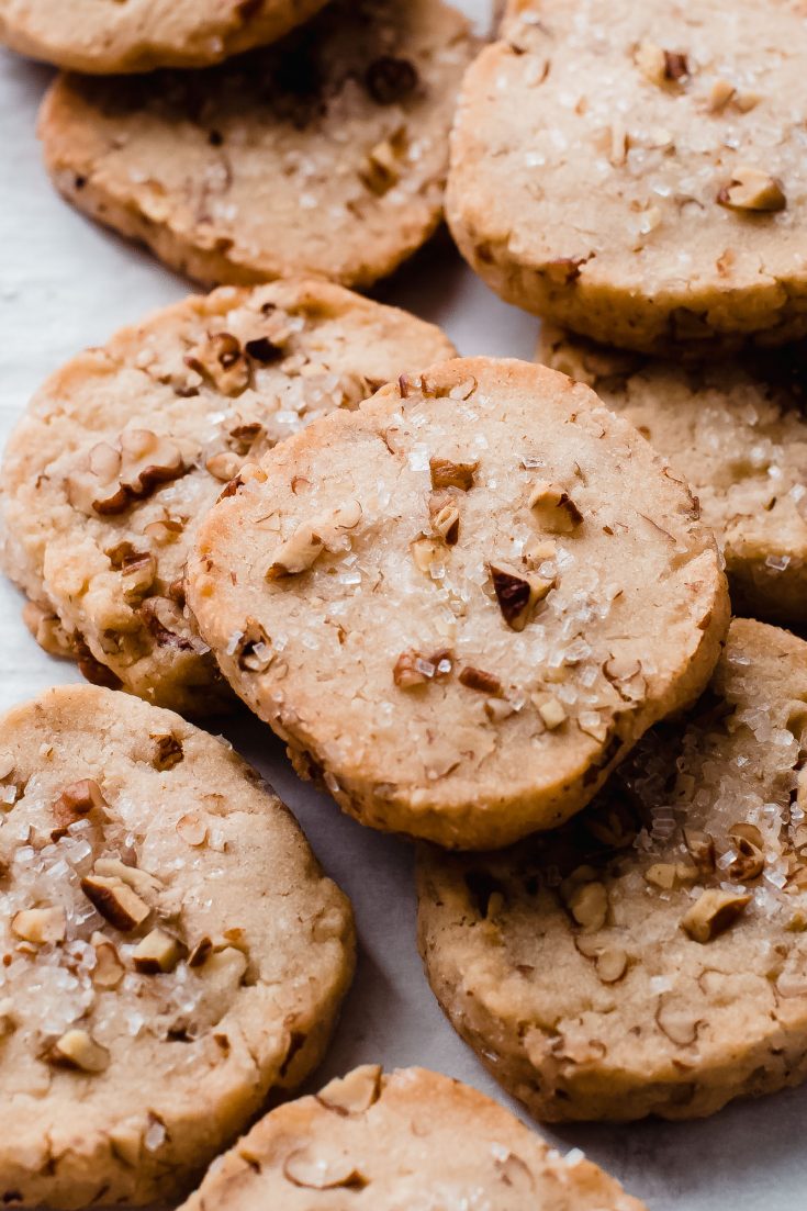 Easy Maple Pecan Shortbread Cookies