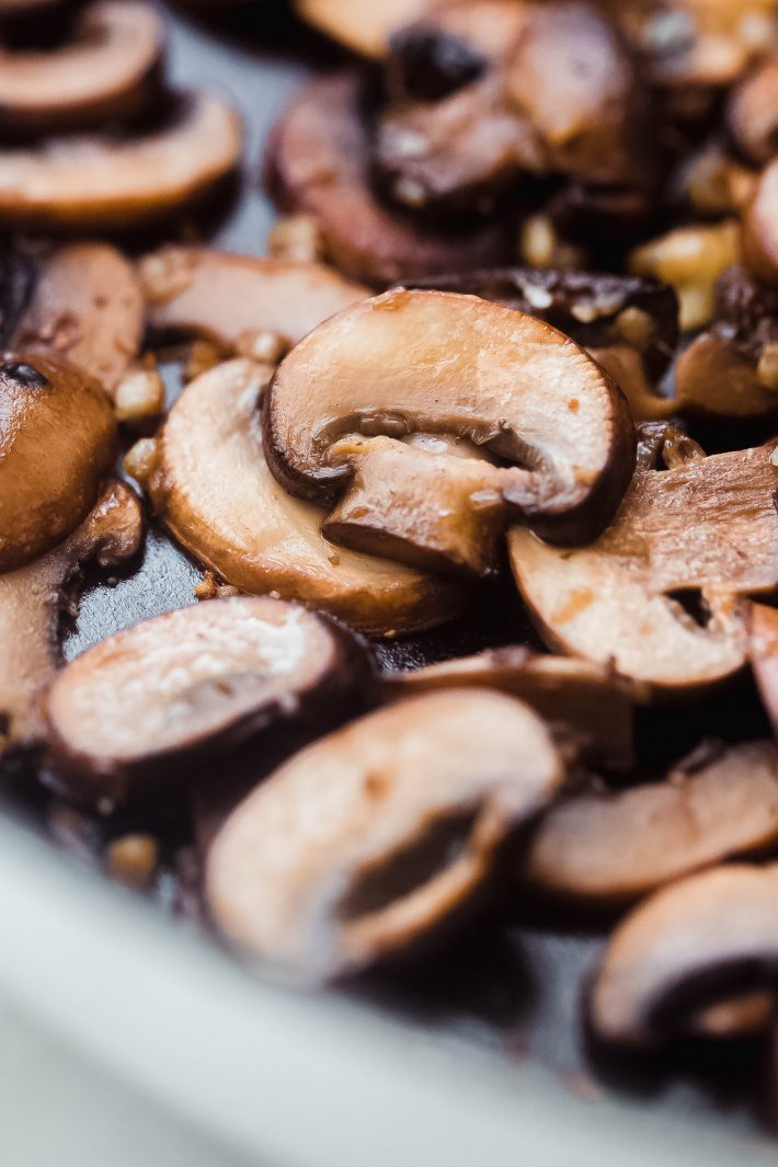 sautéed mushrooms in pan